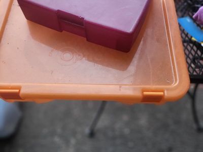 set of 2 Purple Container and orange
