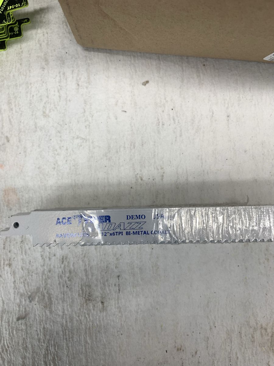 Ace Cutter 12"x6TPI Bi-Metal Cobalt Reciprocating Saw Blade - Demo, USA Made