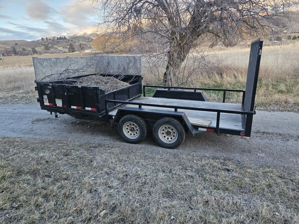 landscape/mowing side dump trailer