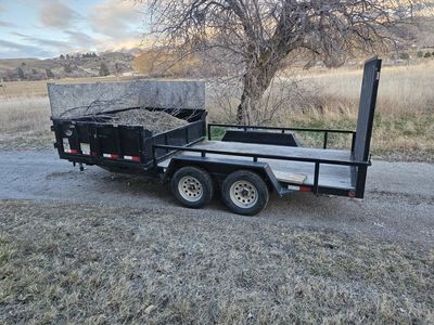 landscape/mowing side dump trailer