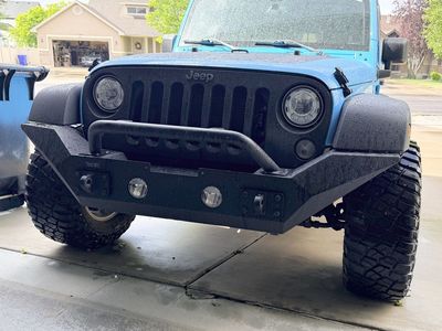Jeep Jk Wrangler front winch ready bumper