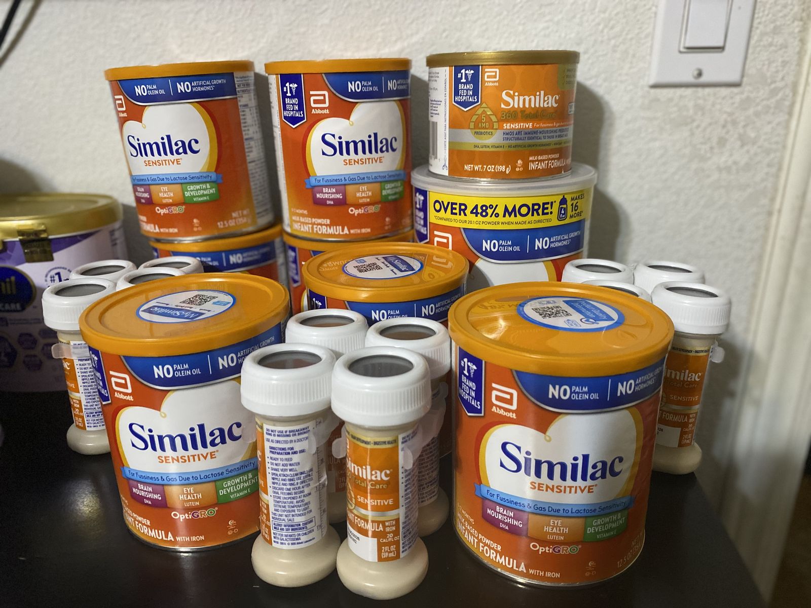 Similac Sensitive Powder Cans & Liquid formula