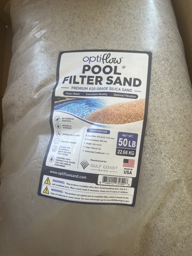 Optiflow Premium #20 Pool Filter Sand – 50 lb Bag