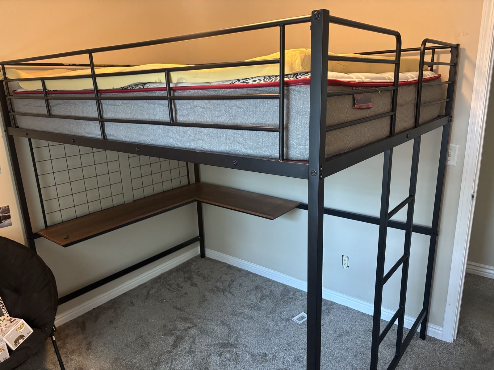Loft bed frame