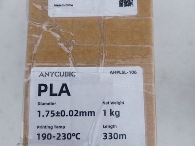 ANYCUBIC PLA 3D Printer Filament, 1.75mm, 1kg, Texture Silver, 330m Length, 190-230°C Print Temp