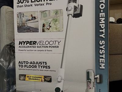 New Shark Clean & Empty Bagless Cordless HEPA Filtration Stick Vacuum and Auto-Empty System.
