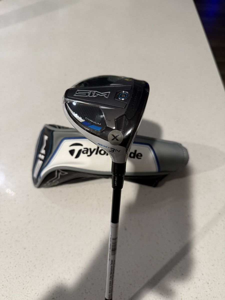 TaylorMade SIM Titanium FW, 3 Wood Rocket, X-Stiff, Brand New