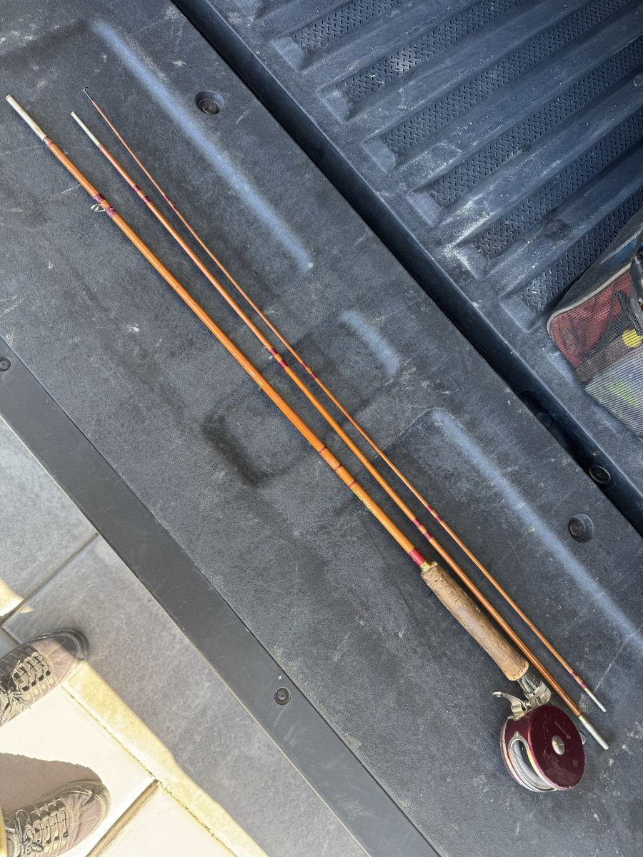 Antique Governor cane 10’, three piece Fly rod with reel