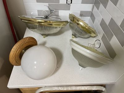 Lot of 4 Assorted Flush Mount Ceiling Lights