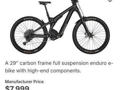 Scott Strike eRIDE 900 2025 Evo Electric M size Mountain Bike - Full Suspension, Bosch CX Motor