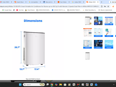 Portable In Room AC 10,000 BTU, Dual Filter, Remote Control, Up to 450 Sq. Ft.