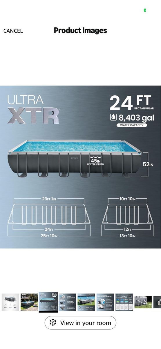 HUGE Intex Ultra XTR Rectangular Frame Above Ground Pool