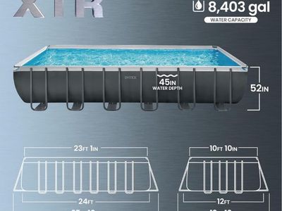 HUGE Intex Ultra XTR Rectangular Frame Above Ground Pool