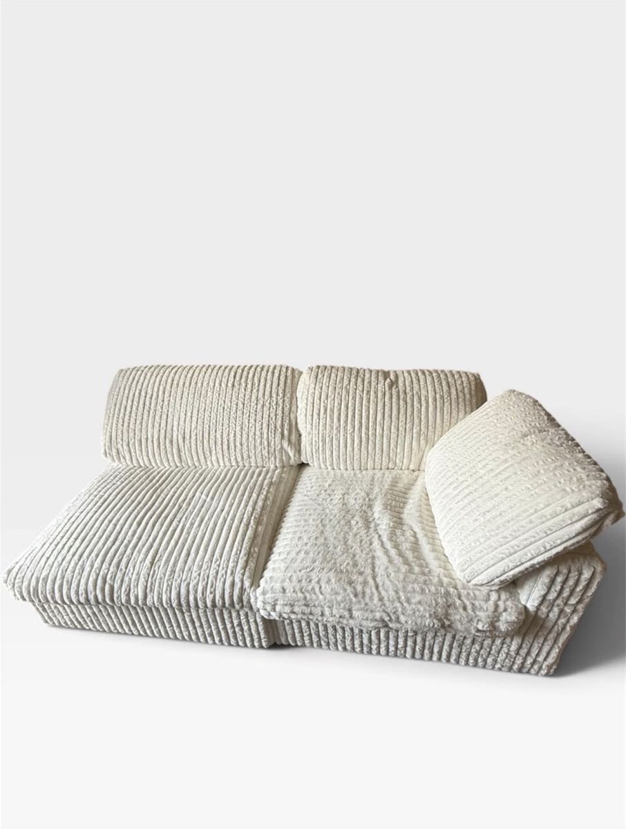 Two Piece Lounge Fuzzy Couch