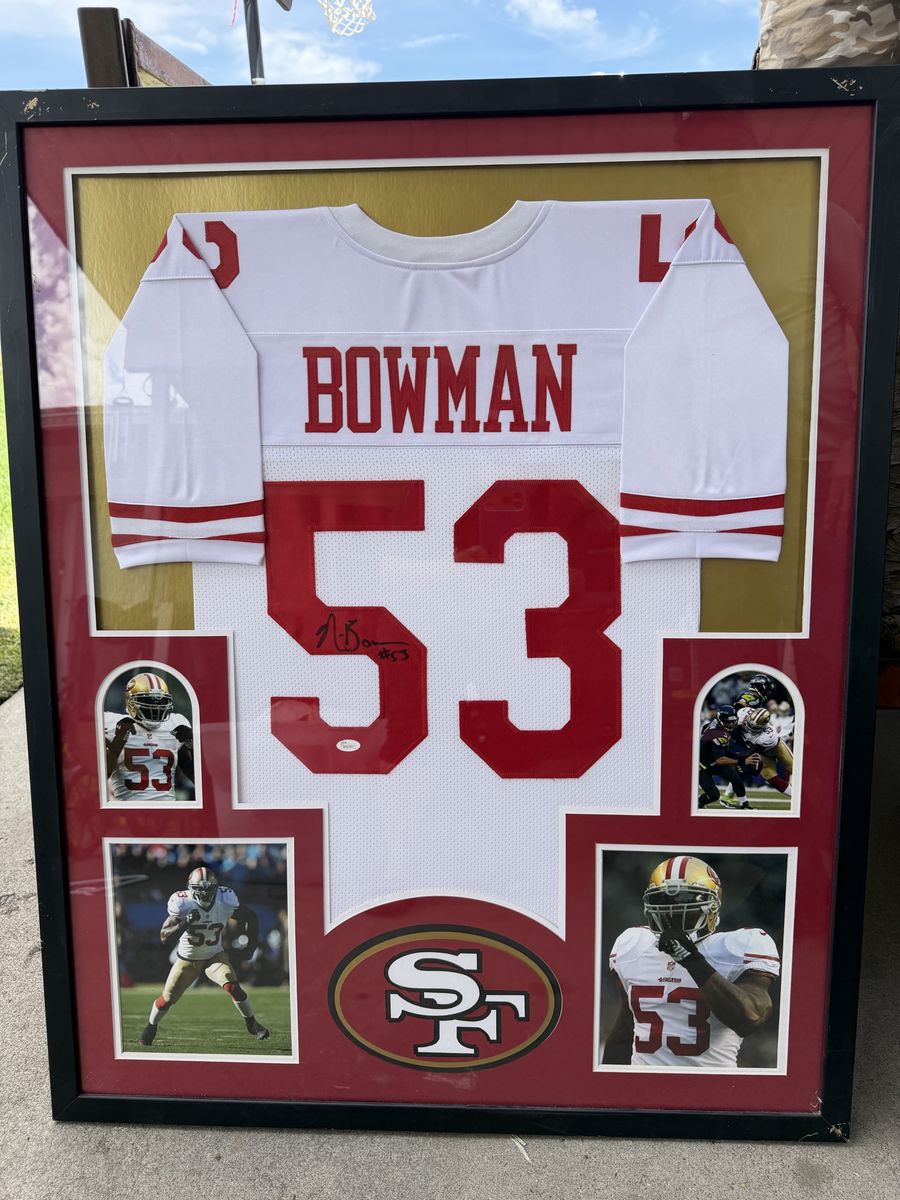Framed NaVorro Bowman San Francisco 49ers Autographed Jersey Display