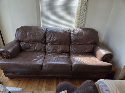 Leather Sofa, Loveseat