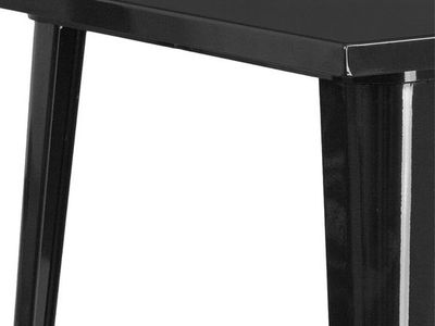 Flash Furniture Nolan Commercial Grade 31.5" Square Black Metal Indoor-Outdoor Bar Height Table