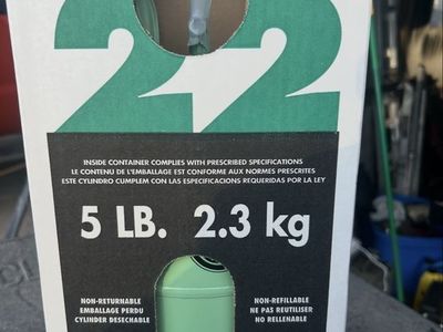 Absolute Refrigerants R-22 5 lbs. 2.3 kg Refrigerant Cylinder HVAC Freon