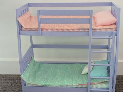 Our Generation Doll bunk bed with accessories