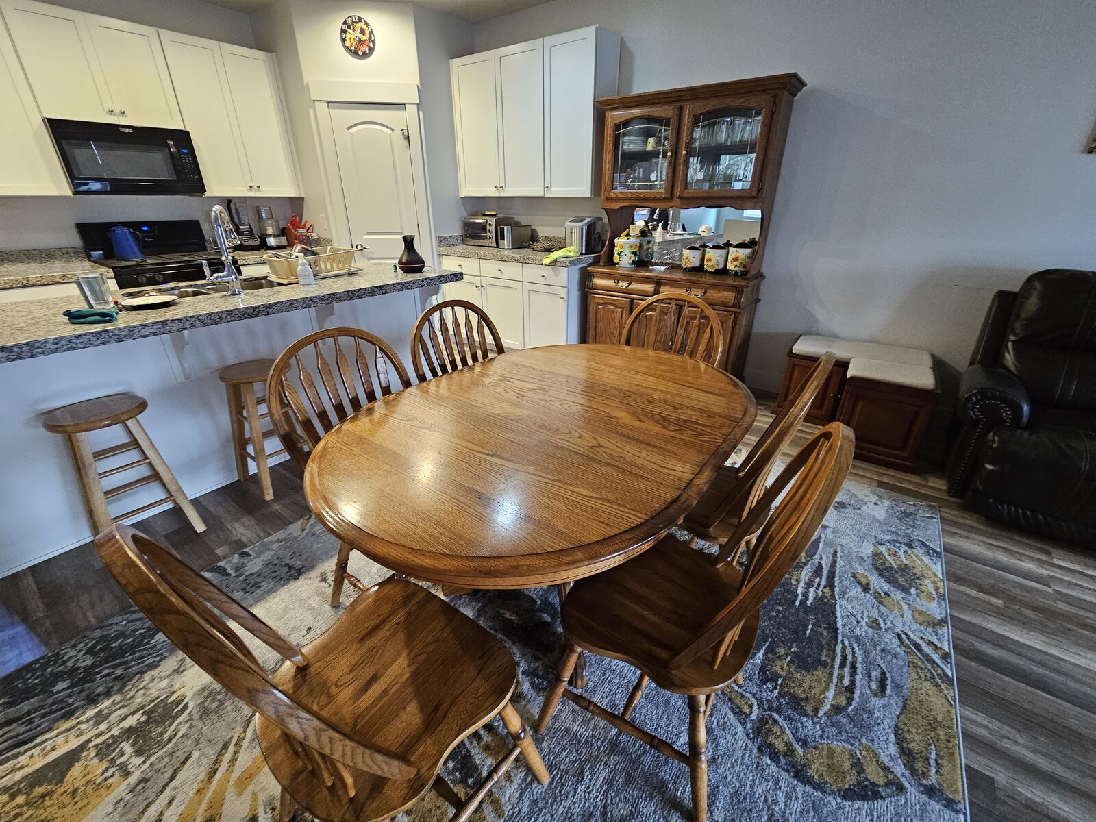 9-piece Solid Oak Dinette Set