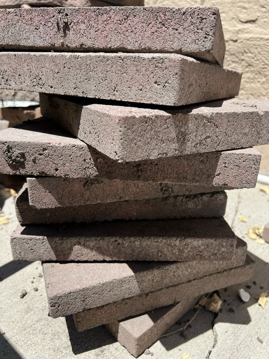 16 - 12”x12” Red Concrete Pavers