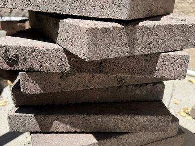 16 - 12”x12” Red Concrete Pavers