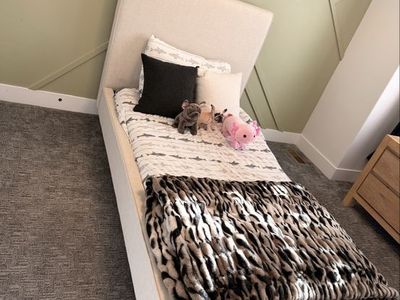 Twin size bed frame and headboard