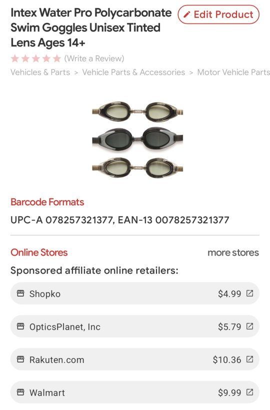 Aqua Flow Swim Goggles