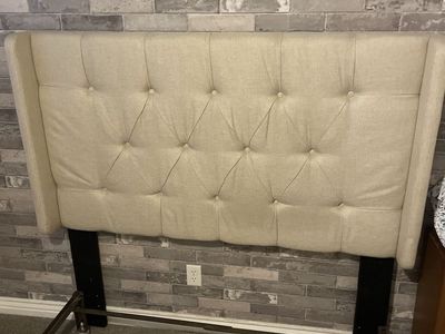 Queen Size Quilted Headboard And Bedframe