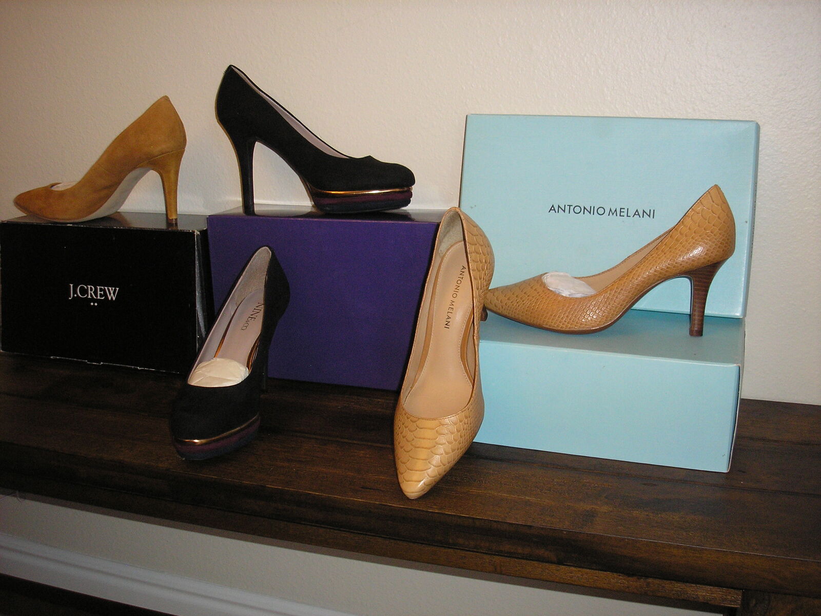 New, high heel shoes