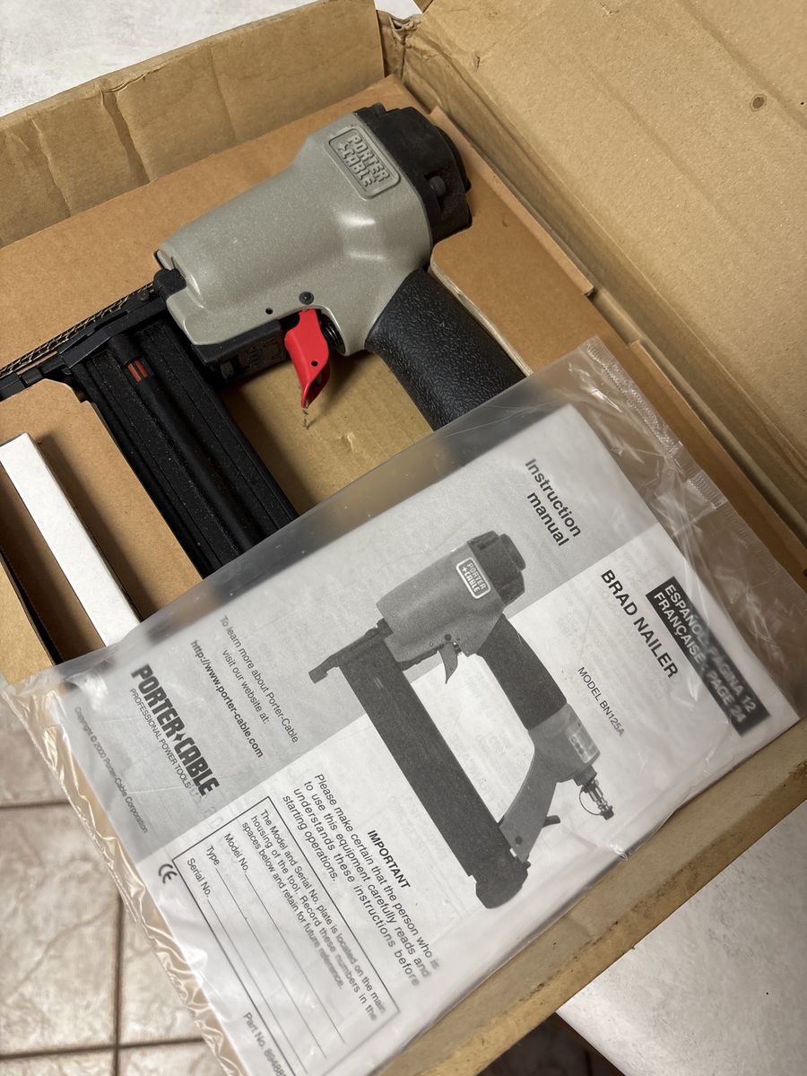 Porter-Cable BN125A Brad Nailer, Air-Powered, with Manual