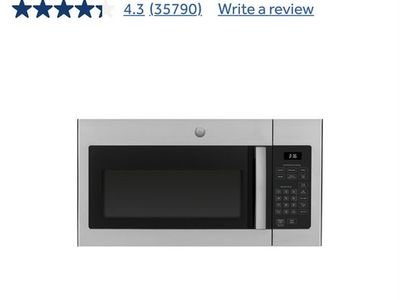 GE JVM3160RFSS 1.6 cu. ft. Over-the-Range Microwave Oven in Stainless Steel