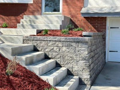 concrete and blockwall