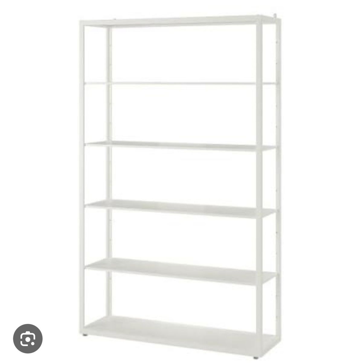 2 IKEA Metal & Glass Shelves FJÄLKINGE WHITE