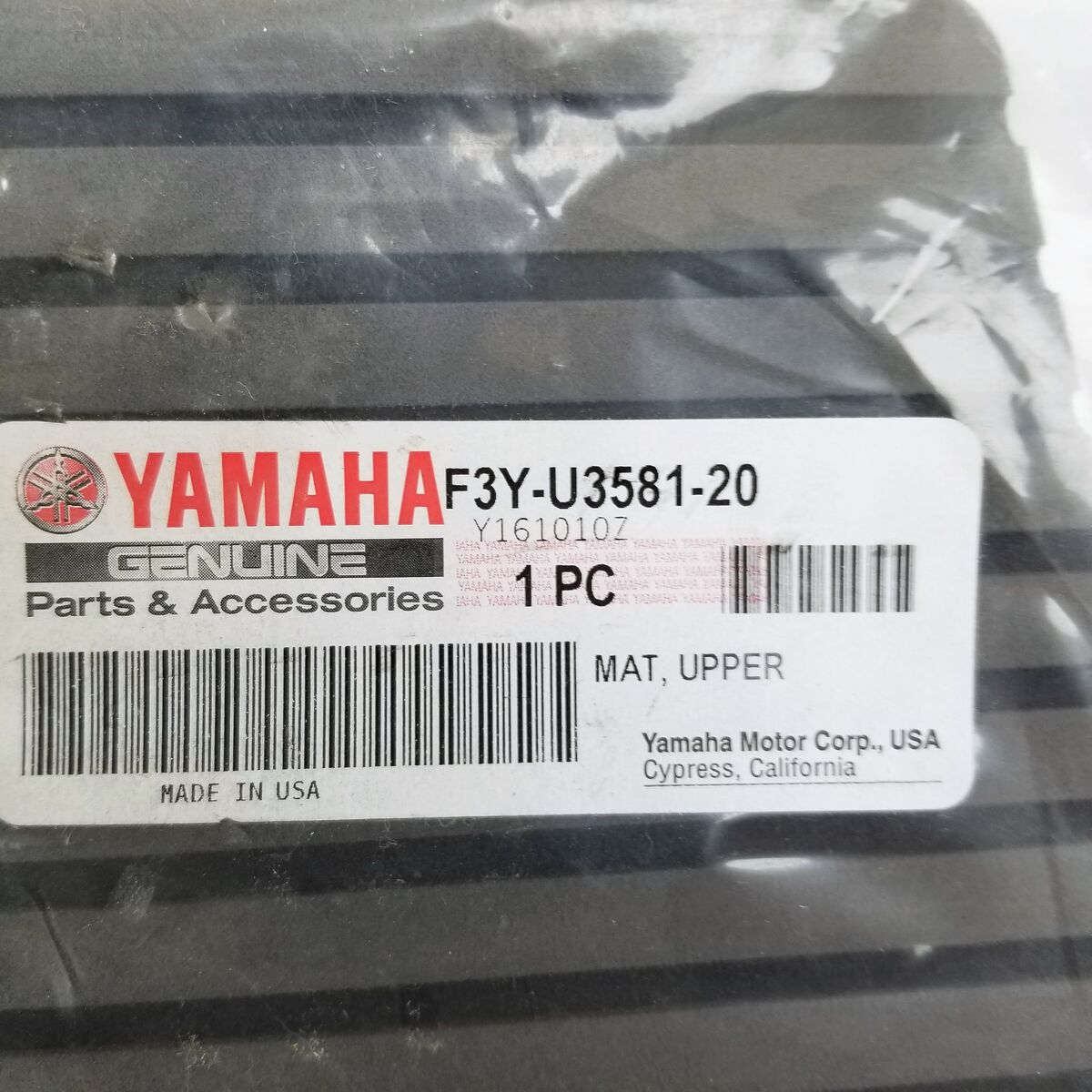 Yamaha OEM Part F3Y-U3581-20-00 MAT, UPPER (F3Y-U3581-20)