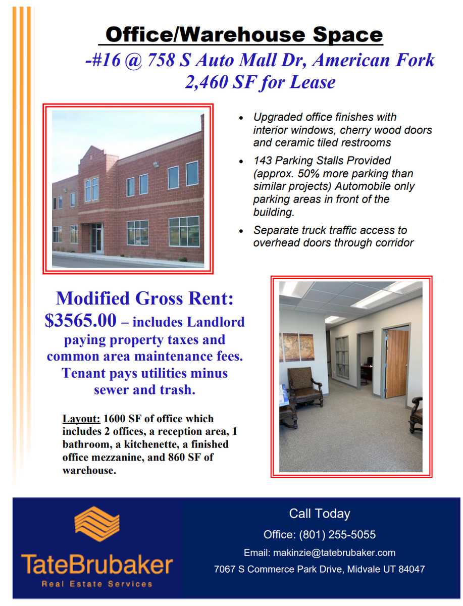 2460 SF Flex on Auto Mall Dr.