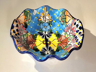Beautiful Multicolored Mexican Talavera Bowl
