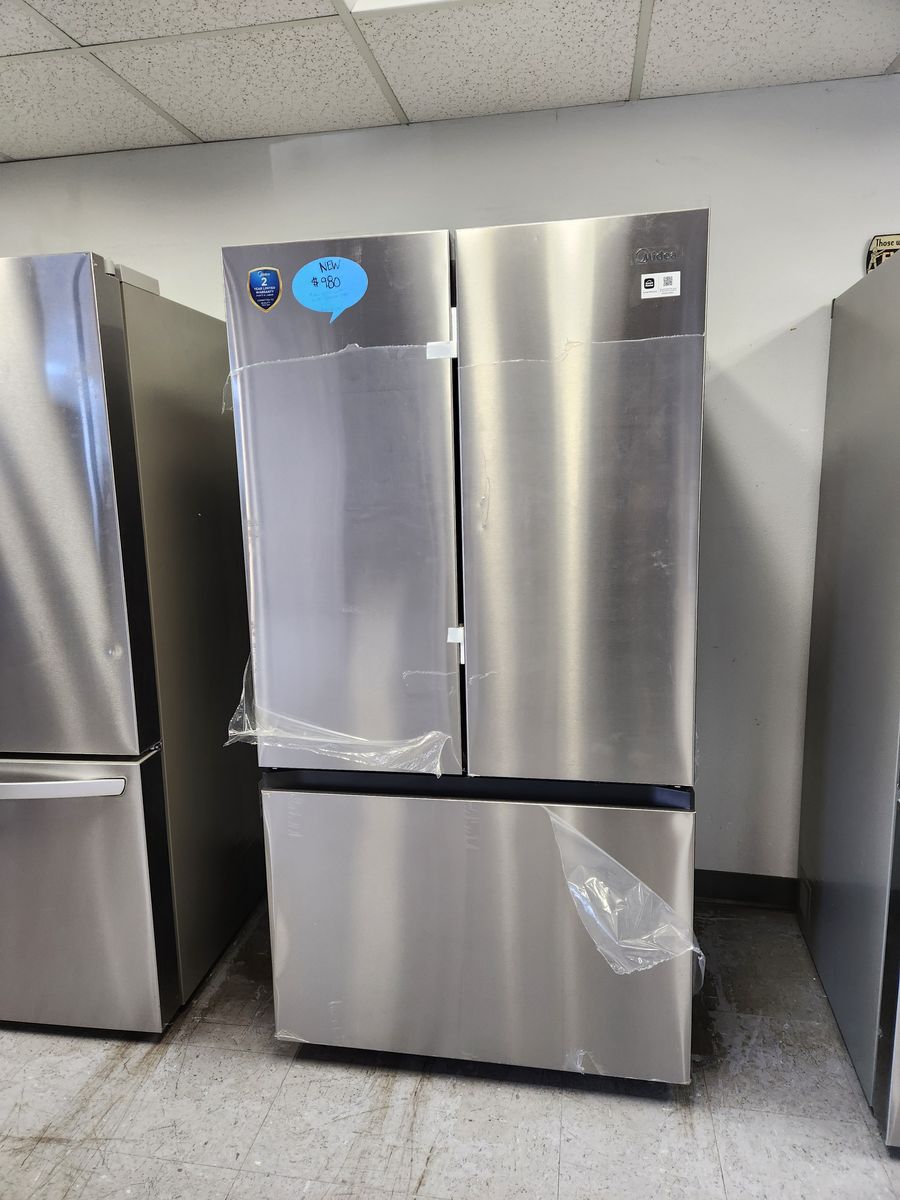 Midea French Door Refrigerator - Stainless Steel - New