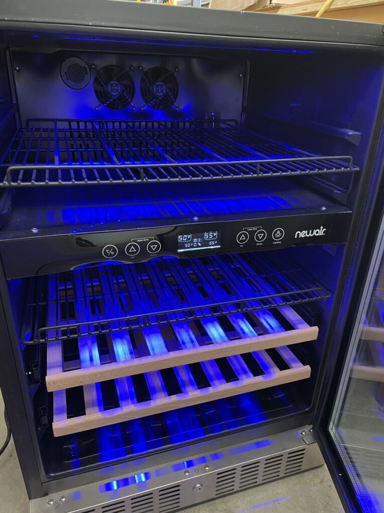 Newair 46-Bottle Dual Zone Wine Fridge AWR-460DB