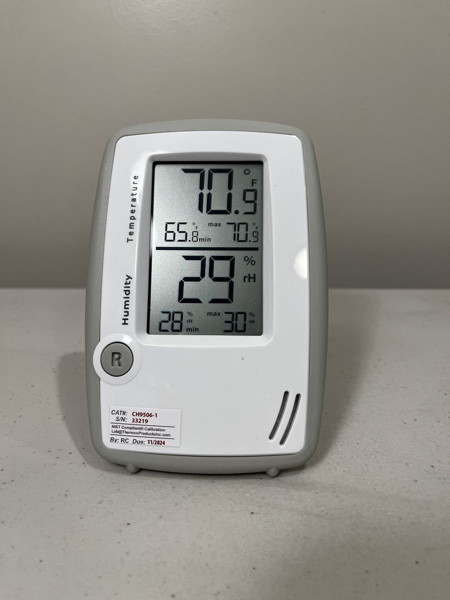 Brand New Thin Humidity and Thermometer, Hospital Grade, multiple available