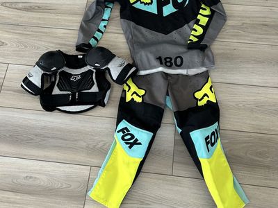 Youth Fox Racing 180 Motocross Gear Set - Jersey, Pants & Titan Chest Protector Size YS
