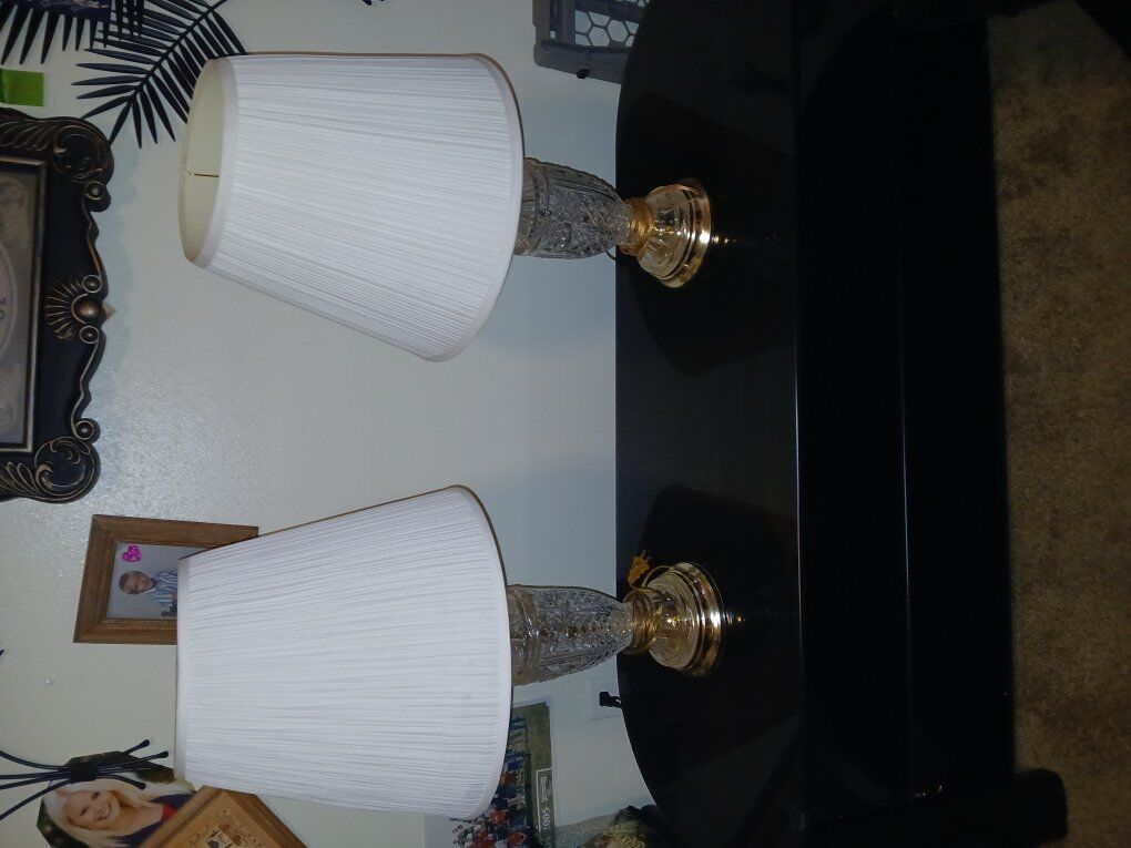 2 real Crystal lamps