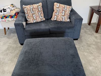 Loveseat and Ottoman