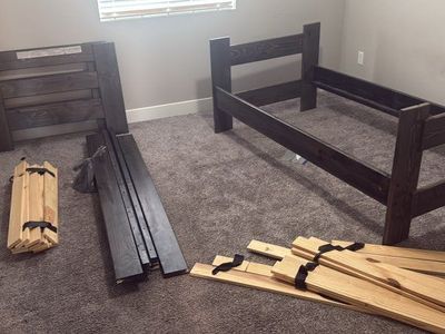 bunk bed and dresser set