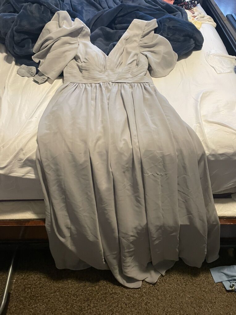 Grey floor Length dress