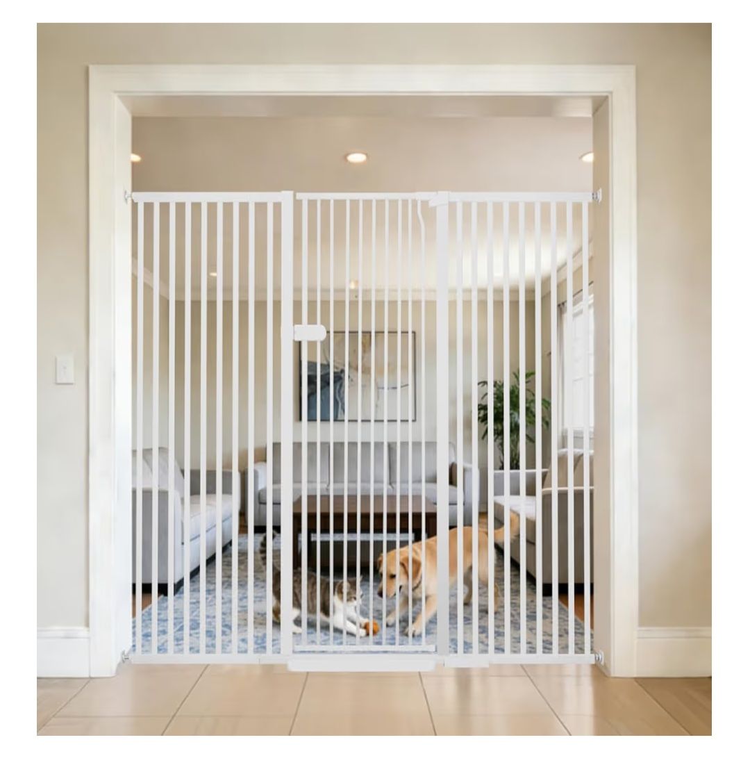 NEW Lumizone Pet Gate 61.02" Tall 67.71" Wide Pressure Mounted