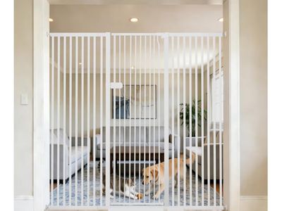 NEW Lumizone Pet Gate 61.02" Tall 67.71" Wide Pressure Mounted