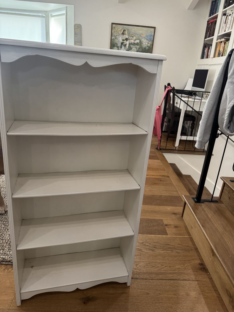 White bookshelf