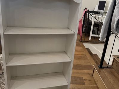 White bookshelf