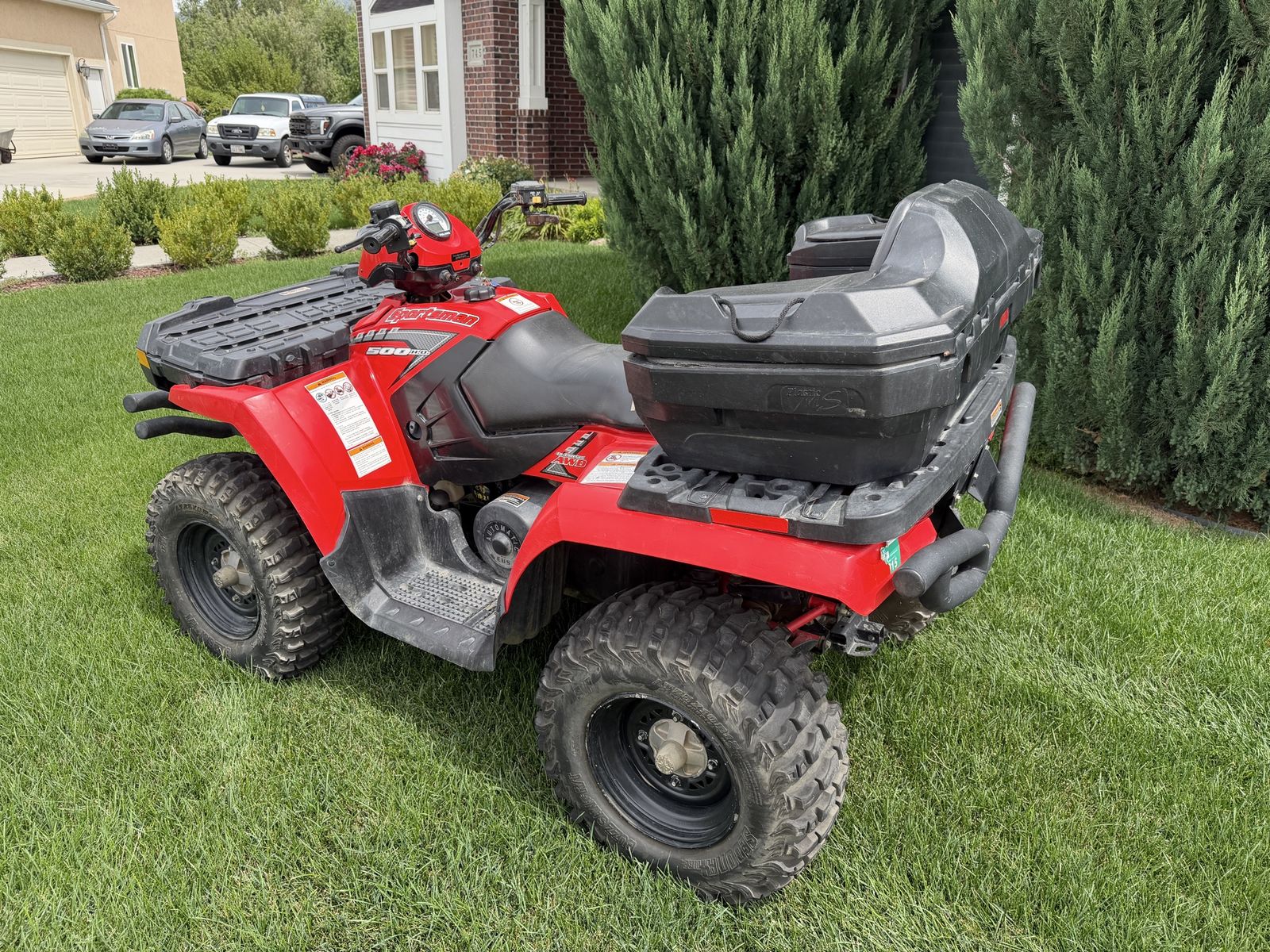 Polaris Sportsman 500 H.O. ATV 4x4 with Rear Storage Box